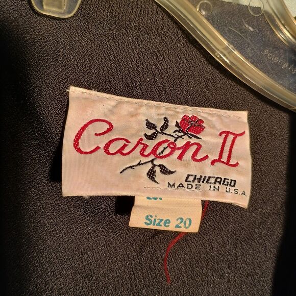 Caron II Black Evening Jacket – Sequin Trim Open Front cardigan Size:20 - Picture 4 of 5